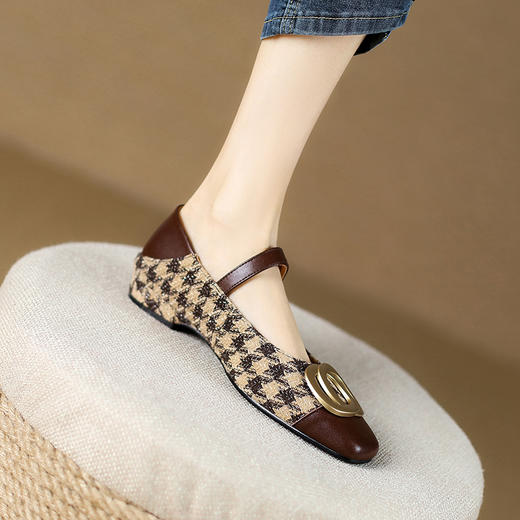 春季新款，百搭低跟花布单鞋KMQ-1050 商品图11