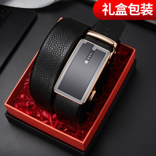 Safiya/索菲娅 头层牛皮2023新款男士腰带休闲商务自动扣男士皮带SF500018Y 商品图5