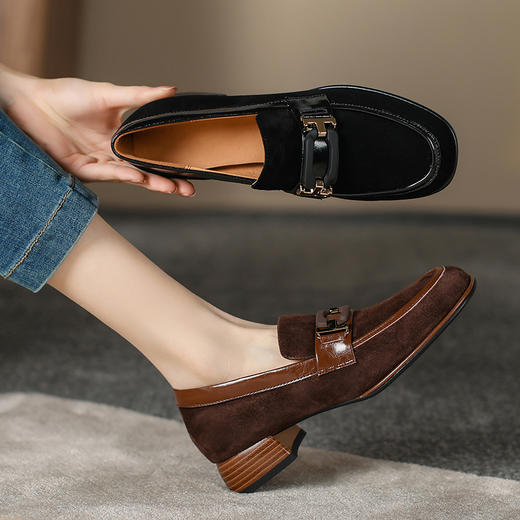 春季新款，羊反绒猪里皮乐福鞋KMQ-1016-2 商品图7