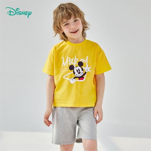 迪士尼童装 男童短袖套装夏季新款男孩运动帅气儿童两件套装222T1383 商品图6
