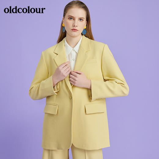 oldcolour欧珂春秋新款纯色时尚气质百搭显白西装外套女O11048109 商品图2