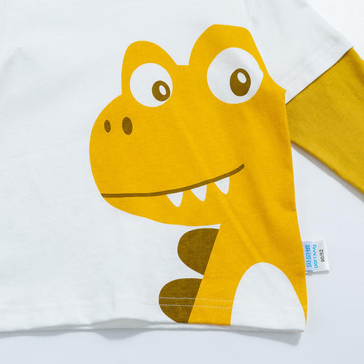 贝贝怡童装男童长袖T恤秋季新款中小童宝宝假两件儿童卡通圆领衫 商品图6