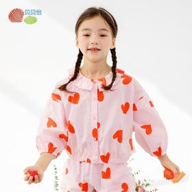 贝贝怡童装女童夏季外套甜美可爱儿童上衣2022新款全棉舒适外套