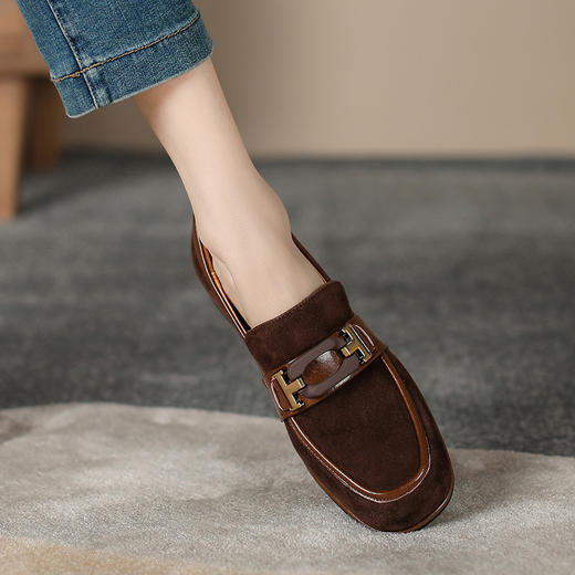 春季新款，羊反绒猪里皮乐福鞋KMQ-1016-2 商品图2