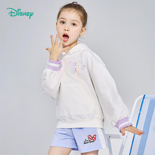 迪士尼童装春秋新款女童套头卫衣儿童洋气上衣宝宝时髦衣服 商品图2
