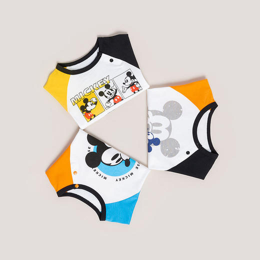 迪士尼童装男童长袖T恤宝宝春秋装新款儿童插肩袖上衣撞色潮221S1682 商品图7