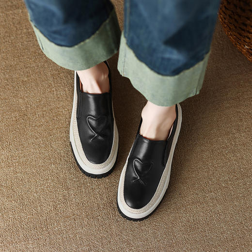 春季新款，编织松糕一脚蹬厚底鞋TYM-6130 商品图11