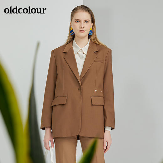 oldcolour2022春款新品中长款宽松西装外套O11048173 商品图0
