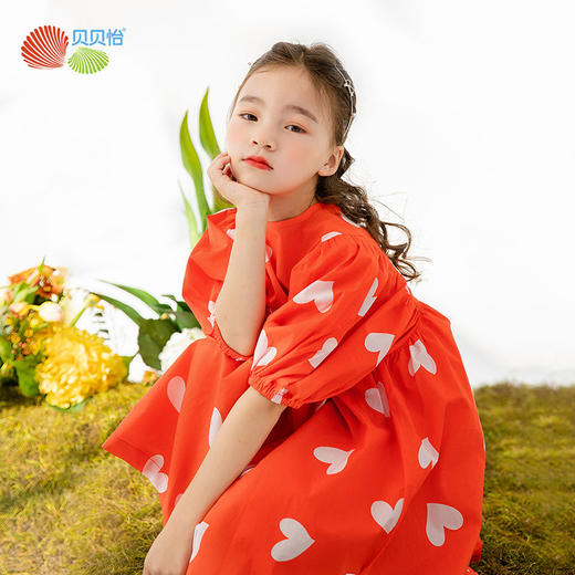 贝贝怡新款短袖连衣裙公主风爆款时尚甜美可爱儿童裙子短袖公主裙 商品图0