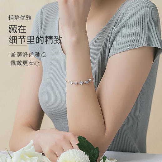 Winy999足银诗云四叶草手链配证书送女友闺蜜老婆爱人节日生日礼物 商品图8