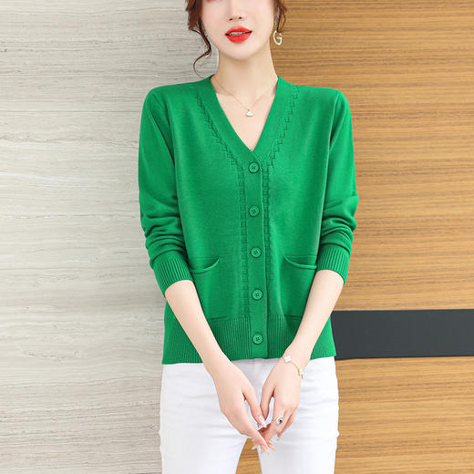 早春开衫针织外套女薄款春装，新款小个子配裙子V领毛衣披肩CC-3161 商品图5