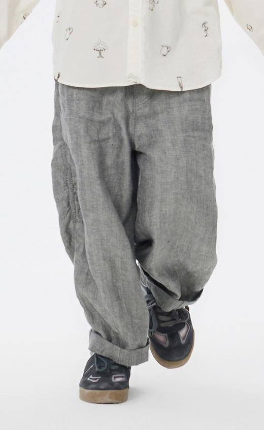 jnby  23年春款  亚麻凉爽舒适阔腿长裤  1N3E11890 商品图0