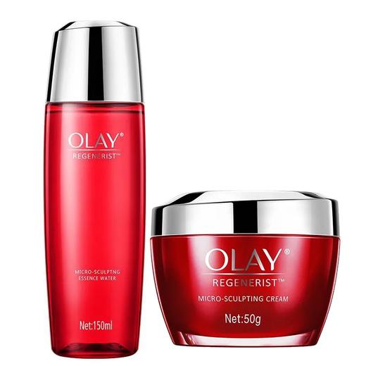 【预售 急单慎拍】Olay/玉兰油新生塑颜活能水+金纯面霜大红瓶化妆品紧致保湿套装 商品图0