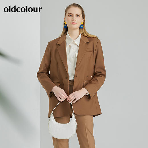 oldcolour2022春款新品中长款宽松西装外套O11048173 商品图3