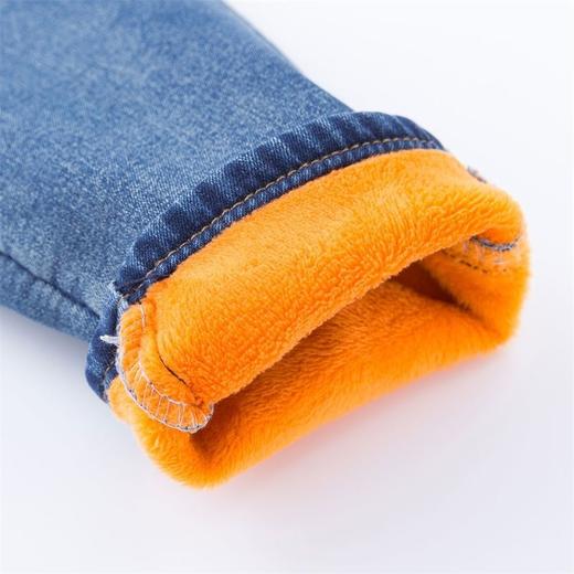 贝贝怡孕妇牛仔裤子直筒厚款外穿加绒加厚托腹孕妇装秋冬装牛仔裤 商品图8