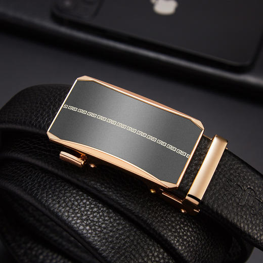 Safiya/索菲娅 头层牛皮2023新款男士皮带自动扣腰带简约百搭腰带SF500021Y 商品图3