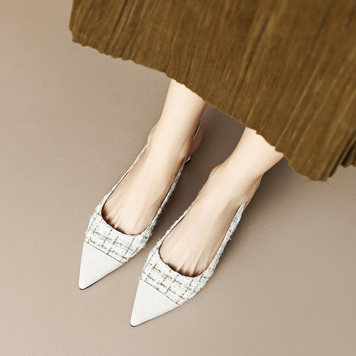 优雅百搭，小香浅口后空单鞋ZF3384 商品图8