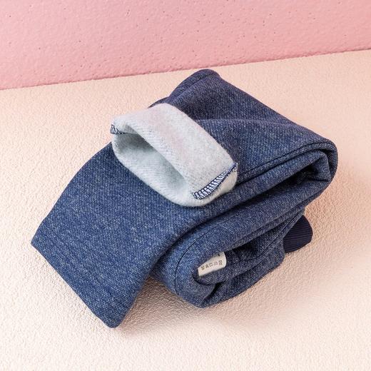 迪士尼童装儿童加绒休闲长裤秋冬季宝宝保暖仿牛仔布裤子 商品图4