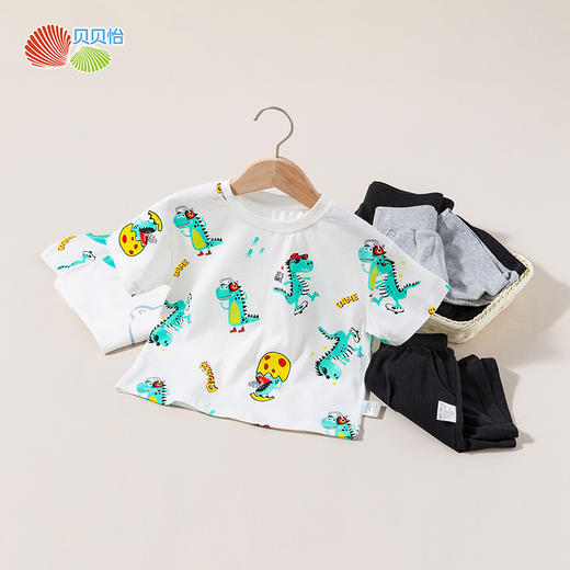 贝贝怡童装男童短袖套装夏新款小童薄款透气儿童t恤休闲短裤 商品图4