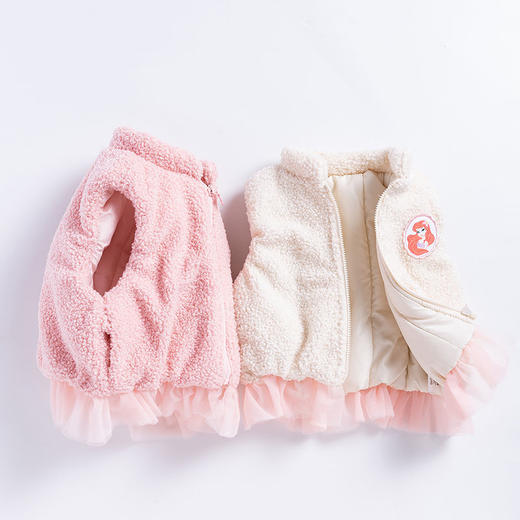 迪士尼童装 女童马甲秋冬季宝宝毛绒坎肩儿童卡通可爱马夹潮 商品图3