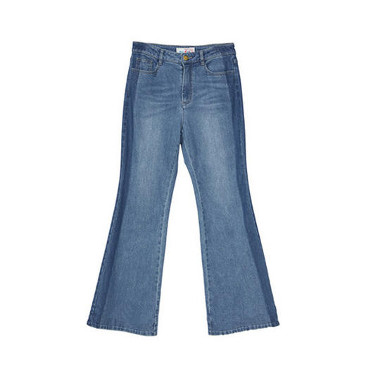 谜底牛仔喇叭裤长裤女2023春季新款复古高腰微喇牛仔裤231MK0037 商品图4