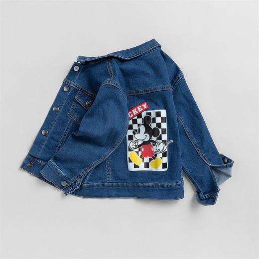 迪士尼童装男童牛仔外套春季时尚经典宽松卡通大图案儿童潮221S1657 商品图4