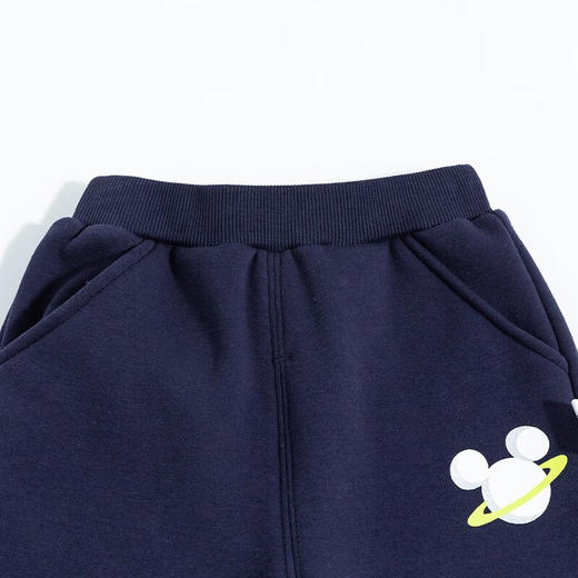 迪士尼童装男童加绒长裤春秋冬季新品宝宝中大童休闲裤子束脚裤223K1317 商品图4