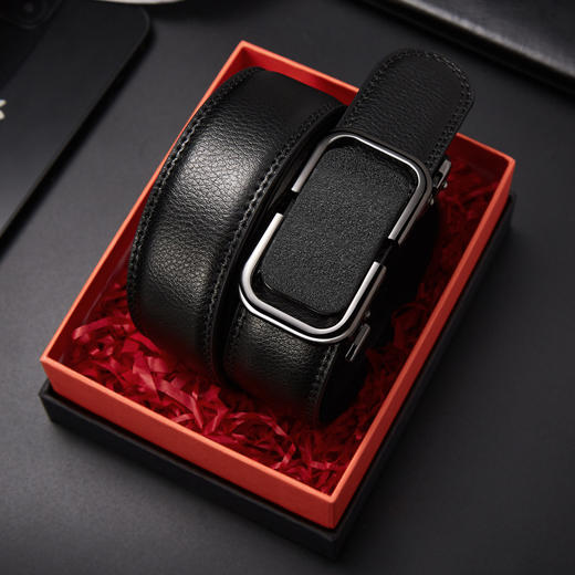 Safiya/索菲娅 二层牛皮2023新款男士皮带自动扣腰带简约百搭腰带SF500020Y 商品图5