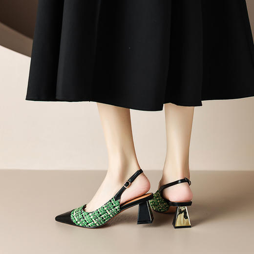 优雅百搭，小香浅口后空单鞋ZF3384 商品图1