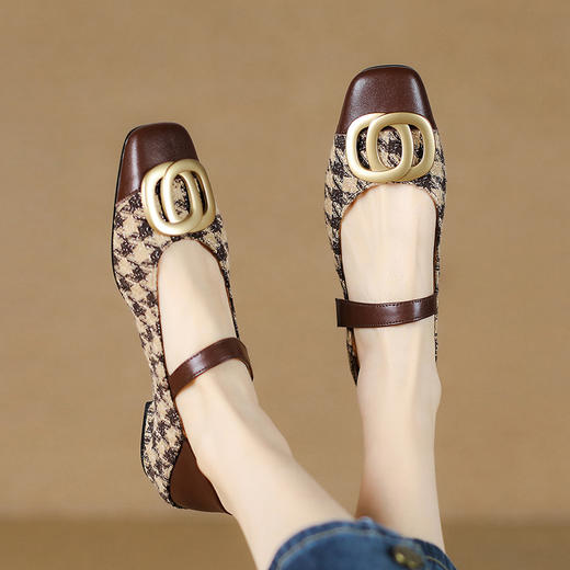 春季新款，百搭低跟花布单鞋KMQ-1050 商品图10