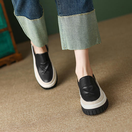 春季新款，编织松糕一脚蹬厚底鞋TYM-6130 商品图6