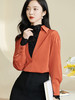 剩XL 米思阳2024春季新款时尚上衣套装半高领内搭纯色衬衫两件套女0127 商品缩略图1