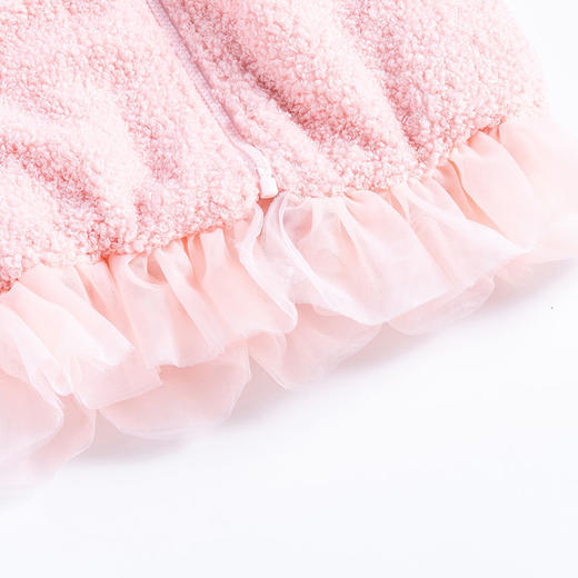 迪士尼童装 女童马甲秋冬季宝宝毛绒坎肩儿童卡通可爱马夹潮 商品图6