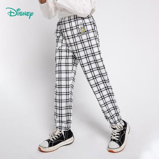 迪士尼童装女童格子裤春秋新款中小童韩版休闲宽松薄款长裤221K1256 商品图0