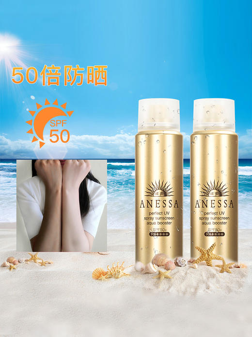 【保税直邮】日本资生堂安耐晒防晒喷雾小金瓶60g 商品图3