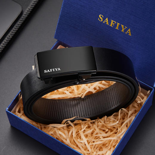 Safiya/索菲娅 2023新款二层牛皮自动扣男士皮带腰带商务休闲腰带SF506015Y 商品图0