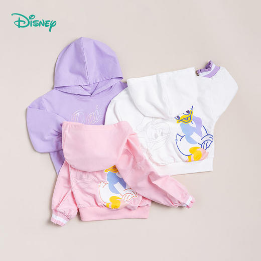 迪士尼童装春秋新款女童套头卫衣儿童洋气上衣宝宝时髦衣服 商品图0