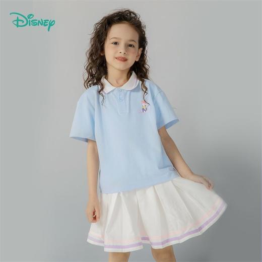 迪士尼童装 女童百褶裙套装夏季女孩学院风短袖T恤裙子运动洋气潮222T1361 商品图4