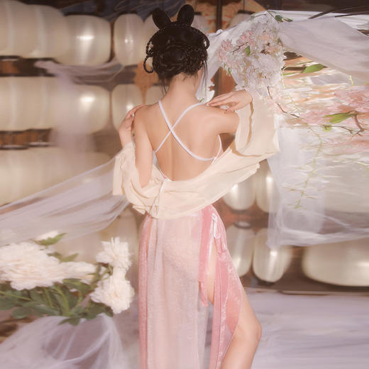 【百合仙子】新年 抹胸 美背 萌萌 麋鹿装 圣诞 情趣内衣 性感 套装 型号：6749 商品图7