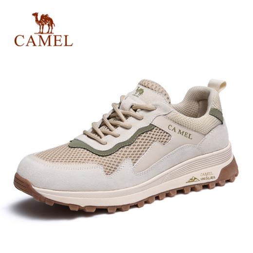 骆驼男鞋2024春季新款时尚休闲运动鞋透气网面增高工装鞋男低帮 G13S076152 商品图1