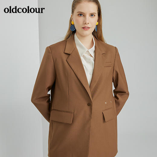 oldcolour2022春款新品中长款宽松西装外套O11048173 商品图1