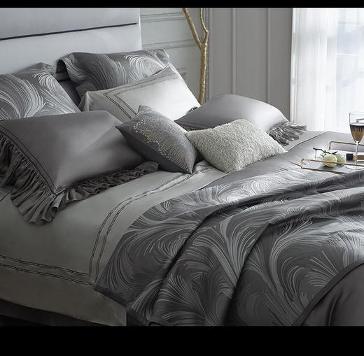 【6F】ROYALCOVER/罗卡芙新巴洛克风简约纯色全真丝四件套 帕西法尔灰 商品图2