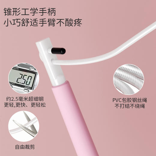 【1分钟200下！真正的竞速跳绳】专为儿童和初学者打造，儿童大人两用！成人钢丝绳中小学生体育考试专业健身锻炼负重竞速跳绳特价清仓 商品图2