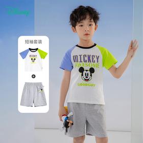 迪士尼套装儿童套装清凉夏日米奇唐老鸭系列卡通短袖套装222T1393

