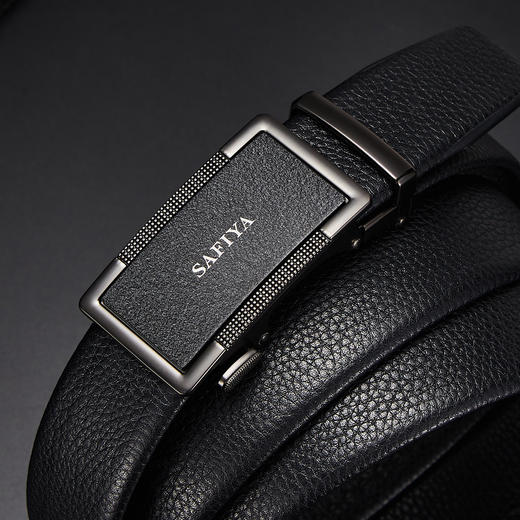 Safiya/索菲娅 头层牛皮2023新款男士自动扣皮带时尚休闲裤腰带SF506017Y 商品图4