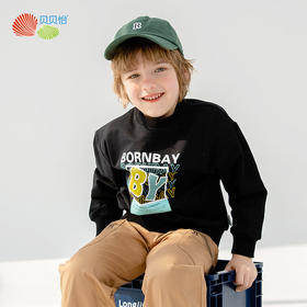 贝贝怡童装男童套头卫衣新款卡通动漫上衣洋气圆领衣服潮网红款