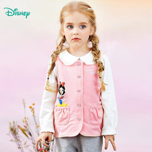 迪士尼童装儿童马甲女童宝宝秋装婴儿背心纯棉女孩马夹213S1516 商品图1