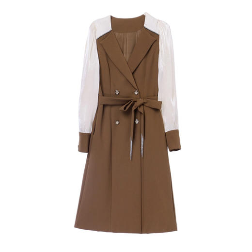 修身显瘦，春装气质拼接撞色连衣裙HR-WS22659 商品图4