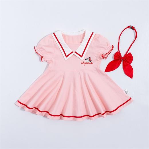 迪士尼童装 儿童连衣裙夏季新款女童学院风连衣裙蝴蝶结 商品图2