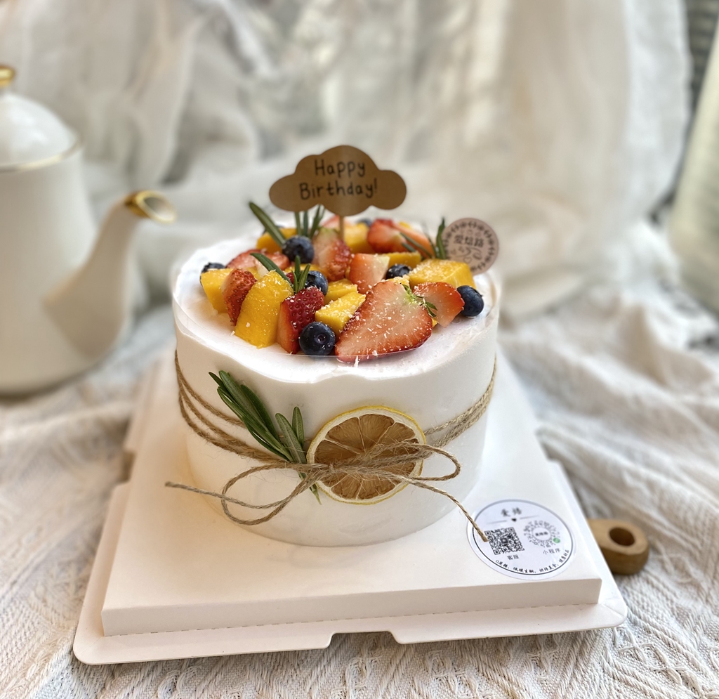 无蛋无奶 森系水果生日蛋糕